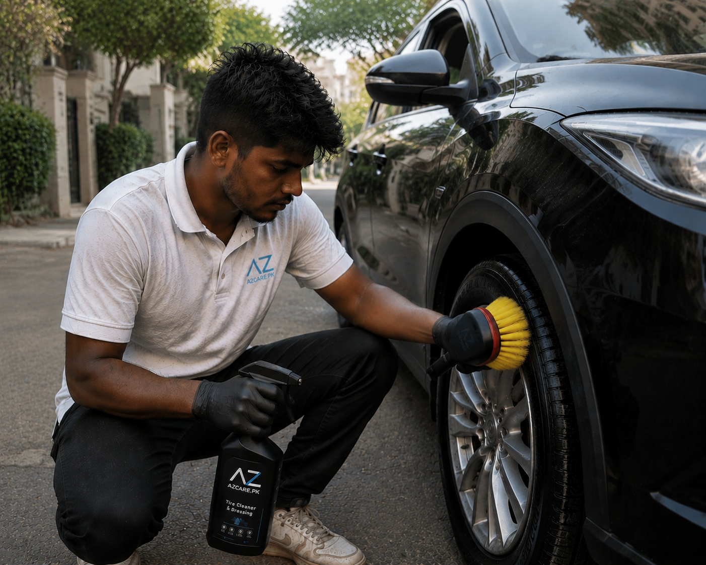Tire Cleaning and Dressing